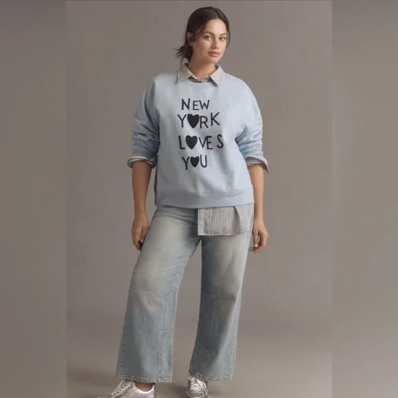 Anthropologie Light Blue Sweatshirt - Picture 7 of 10